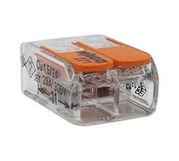 Wago 221-412 - Terminales de conexión (2 cables, 0,2-4 mm², 50 unidades, tamaño pequeño, transparente)