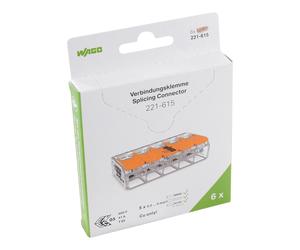 Wago 221-615/995-006 (Pack de 6 uds) - Abrazadera de unión con palancas
