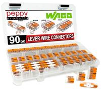 WAGO 221 - Tuercas de palanca (90 unidades, 25 unidades, 221-2401, 25 x 221-412, 25 x 221-413, 15 x 221-415)