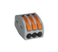 Wago 222-413 - Pinzas de unión (3 unidades, con palanca de control, de 0,08 a 4 mm²), caja de 50 piezas
