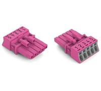 WAGO 890-285 Conector de red 890 hembra Número total de polos: 5 16 A, color rosa, 50 unidades.