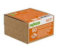 Wago Caja de 50 terminales de conexión 3 entradas S221 - Instalación fácil y segura para todos tus proyectos eléctricos