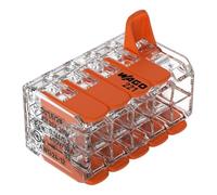 WAGO Conector de Cable COMPACT 221-420 con Palancas, 10 Conductores, hasta 4 mm², 15 Unidades