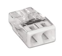 WAGO conectores de conexión 2273-202 | 2 conductores, hasta 2,5 mm², 100 unidades, conector de conexión COMPACT para conductores unifilares, seguridad de aplicación confirmada