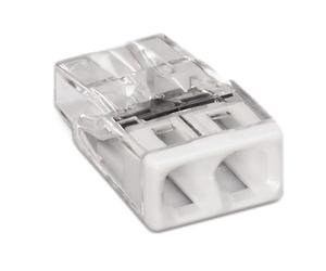 WAGO conectores de conexión 2273-202 | 2 conductores, hasta 2,5 mm², 100 unidades, conector de conexión COMPACT para conductores unifilares, seguridad de aplicación confirmada