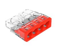 WAGO conectores de conexión 2273-204 | 4 conductores, hasta 2,5 mm², 100 unidades, conector de conexión COMPACT para conductores unifilares, seguridad de aplicación confirmada