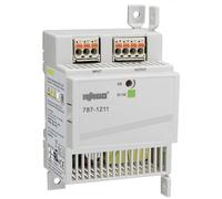 WAGO Fuente de alimentación compacta 787-1211, monofásica, fuente de alimentación con reloj, fuente de alimentación de riel DIN (riel DIN), 12 V CC, 5 A, LED OK CC