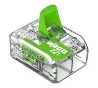 WAGO Green Range 221-622 - Terminal de conexión de 2 conductores con palancas para todos los tipos de escalera, 10 unidades