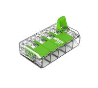 WAGO Green Range Borna de Conexión con Palancas, 5 Conductores, hasta 4 mm², 221-425, 25 Unidades