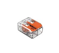 Wago, terminal de palanca 221, paquete de 10, 2 entradas, compatible con cables rígidos, semirrígidos y flexibles de 0,14 a 4 mm², tensión 450 V, 32 A, longitud de pelado 11 mm, instalación rápida