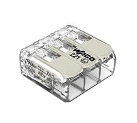 WAGO Terminales de conexión 221-683 | 3 conductores, hasta 6 mm², 30 unidades, conector de cable compacto con palancas para todos los tipos de conductores en todo el mundo, seguridad confirmada de