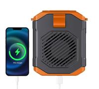 Waist Fan Clip-On - 9.4x6.8x11.3cm Wearable Cool Personal Device with Flashlight | Solución de flujo de aire al aire libre para viajes, senderismo, trabajo, playa, correr, pesca, deportes, granja
