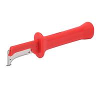Wakects Cuchillo Pelacables 31HS Acero Al Carbono Manual 7.1in | Pelacables, Cuchilla de Acero Al Carbono, Aislado, Cables de hasta 50 Mm, Uso para Electricista, Funda de Plástico