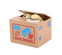 Wakects Hucha Banco Gato, Hucha Automatizada Cat Robar Hucha Moneda para Niños y Adultos - Stealing Coin Gato (Amarillo)