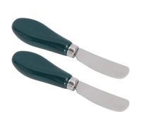 Wakects Juego de Esparcidor de Mantequilla, Cuchillo de Mantequilla de Acero Inoxidable con de Cerámica, 2 Piezas de 5,2 Pulgadas para Queso, Mermelada, de maní, Tostadas, Hornear, Cocina, Uso