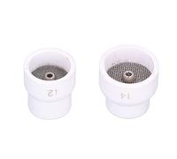 Wakects Set de la Copa de Soldadura de Cerámica TIG 12# 14# Boquilla de Copa de Soldadura TIG para WP9/17/18/20/25/26 Antorchas con Diseño Preciso Resistente Al Calor Duradero (WHITE)