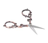 Wakects Tijeras de Bordado, Tijeras para Coser, de Podar, Acero Inoxidable Retro, Forma de Ciruela, Ergonómico, Estilo Antiguo para Bordar, Coser, Dar Forma a Cejas (Oro rosa)