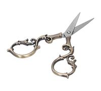 Wakects Tijeras de Bordado, Tijeras para Coser, de Podar, Acero Inoxidable Retro, Forma de Ciruela, Ergonómico, Estilo Antiguo para Bordar, Coser, Dar Forma a Cejas (Bronce)