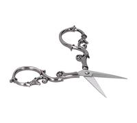 Wakects Tijeras de Bordado, Tijeras para Coser, de Podar, Acero Inoxidable Retro, Forma de Ciruela, Ergonómico, Estilo Antiguo para Bordar, Coser, Dar Forma a Cejas (gris-plata)