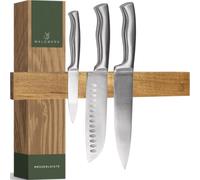 WALDWERK Iman Cuchillos de Cocina (40x5 cm) - Barra magnética de elegante madera de acacia - Soporte Cuchillos Cocina pesados - Imán para Cuchillos de Cocina para pegar o atornillar