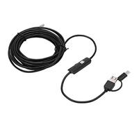 Walfront Cámara de Inspección de Endoscopio ABS Boroscopio Alimentado por USB Lente de 3,9 Mm 720P IP67 6 LED Ajustables para Mantenimiento de Motores Automotrices Inspección de Equipos de Tuberías