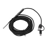 Walfront Cámara de Inspección de Endoscopio ABS Boroscopio Alimentado por USB Lente de 3,9 Mm 720P IP67 6 LED Ajustables para Mantenimiento de Motores Automotrices Inspección de Equipos de Tuberías