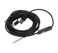 Walfront Cámara de Inspección de Endoscopio ABS Boroscopio Alimentado por USB Lente de 3,9 Mm 720P IP67 6 LED Ajustables para Mantenimiento de Motores Automotrices Inspección de Equipos de Tuberías