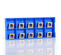 Walfront CCMT09t304 CCMT32.5 Inserciones de Torno de Carburo Accusize 10 Piezas Insertos de Carburo CNC Cortador de Cuchillas Herramienta de Corte de Torno de Metal con Caja