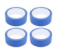 Walfront Cintas de Papel para Pintores, Cinta Adhesiva de Papel, 4 Unidades, 35 Mm X 20 M, para Pintura, Etiquetado, Embalaje, Rollos Adhesivos de crepé para Paredes, Manualidades, Proyectos de