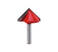 Walfront Fresa de Ranura en V, Cortador en Forma de V, de 6 Mm Diseño de Corte de Doble Filo Aleación Sólida for Grabado 3D y Biselado en Acrílico MDF PVC