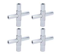 Walfront Juego de Llaves para Grifo Exterior 4 Piezas, 4 Tamaños Llave de Bocas 1/4 9/32 5/16 11/32 Pulgadas Acero Galvanizado para Abrir y Cerrar Válvulas Grifos de Agua