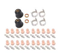 Walfront Kit de Consumibles para Antorcha de de 48 piezas: Puntas, Electrodos, Boquillas, Copas Protectoras y Guías de Separación para Cortadoras de CUT 55DS Pro y CUT 65DS.