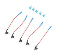 Walfront Kit de Portafusibles de Metal y Plástico con Adaptador de Grifo para Automóvil de 5 Piezas con Conexión de Alimentación Adicional de 15 A para Cableado Automático de Bricolaje Mini Caja de