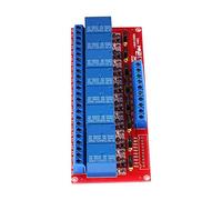 Walfront Módulo de relé de 8 Canales de 12 V, Tablero de relé de y bajo Dual con Terminales de 5,08 Mm, Indicadores LED, Cableado de Doble Cara, Control PLC de 10 A para Sistemas de Automatización