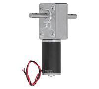 Walfront Motorreductor de Tornillo sin Fin DC 12V 24V, Eje de Salida Dual | Núcleo de Motor de Cobre de 31 Mm, Engranaje Helicoidal de Latón, Carcasa Totalmente Metálica, bajo Ruido, Larga Vida útil,