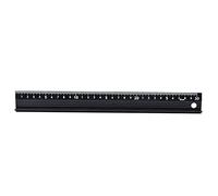 Walfront Regla de Corte Regla de Seguridad para Manualidades de Metal 20 Cm con Tira de Goma Medir Longitud Corte Línea Recta Uso Doméstico Producción Bricolaje (Tipo L)