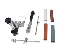 Walfront RH 006 Kit de Afilador de Cuchillos Piedra de Corindón Blanco de Afilado de ángulo Ajustable de Acero Inoxidable 4 Muelas para Mantenimiento de Cuchillos de Chef de Cocina