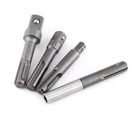 Walfront SDS Plus 1/4" Adaptador de Zócalo Hexagonal + 1/4" 3/8" 1/2" Conector de Extensión Cuadrado de Taladro Barra de Extensión para Tornillos, Tuercas, Taladros y Controlador de Mano