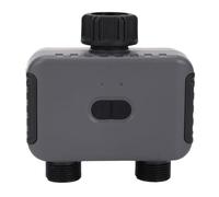 Walfront Temporizador de Aspersor Inteligente WiFi de 2 Zonas, Controlador de Riego de Agua ABS, Control Remoto de Voz por Aplicación, Retardo de Lluvia, Temporizador de Manguera de 3,4 Pulgadas