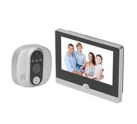 Walfront Visor de Puerta WIFI Cámara de Mirilla Inteligente Detección de Movimiento 1080P LCD en Color de 4,3 Pulgadas Intercomunicador Bidireccional Visión Nocturna Gran Angular