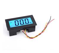 Walfront Voltímetro Digital Pantalla LCD Medidor de Voltaje Probador de Panel ABS de Tres Cables 0 a 500 V 78 X 42 X 26 Mm para Monitor de Medición de Voltaje de Batería de Motocicleta de Automóvil