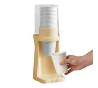 Wall-mounted Paper Cup Dispenser, Paper Cup Storage Rack With Clear Cover | Reusable Desk Water Cup Dispenser Holder Removable Dust Cover For Home Office School Kitchen Hospital Gym Cafe Store