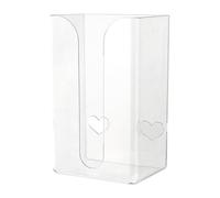Wall Mounted Tissue Box - Transparente Paper Towel Dispenser | Rectangular | Napkin Rack sin uñas | Modern Home Supplies Storage Organizer for Kitchen Countertop Cabinet Desk Door Entryway Vanity