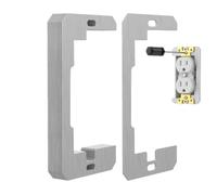 Wall Outlet Spacers 10 Pack Flush Fit Heavy Duty Galvanized Metal Rings | Electrical Box Spacers For Adjusting Receptacle Depth During Outlet Installation, Remodeling, Repairs And Wall Plate Fitting