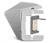 Wall Plate Spacers for Electrical Outlets (10 Pack) | Metal Outlet Leveling Plates for Loose and Recessed Outlet Repair, Flush Fit Receptacle Spacers for Switches & Wall Outlets