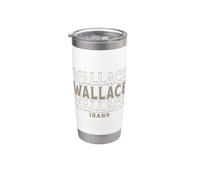 Wallace Idaho vintage Vaso térmico de acero inoxidable de doble pared