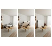 Wallbedking Cama abatible Morphy Studio - Sistema Multifuncional Modular SizeFlex y TypeFlex, Cama abatible Ahorra Espacio y Extensible con módulos de sofá (160x200, Horizontal)