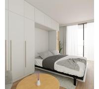 Wallbedking Estructura de Cama abatible Vertical Morphy Que Ahorra Espacio - Cama Murphy Modular Plegable para proyectos DIY y Muebles empotrados Personalizados (180x200 cm, Vertical)