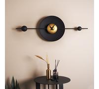 Wallity APS138LSAA Reloj de Pared Decorativo de Metal Dorado y Negro