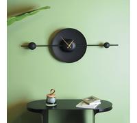 Wallity APS138LSS Reloj de Pared Decorativo de Metal Negro